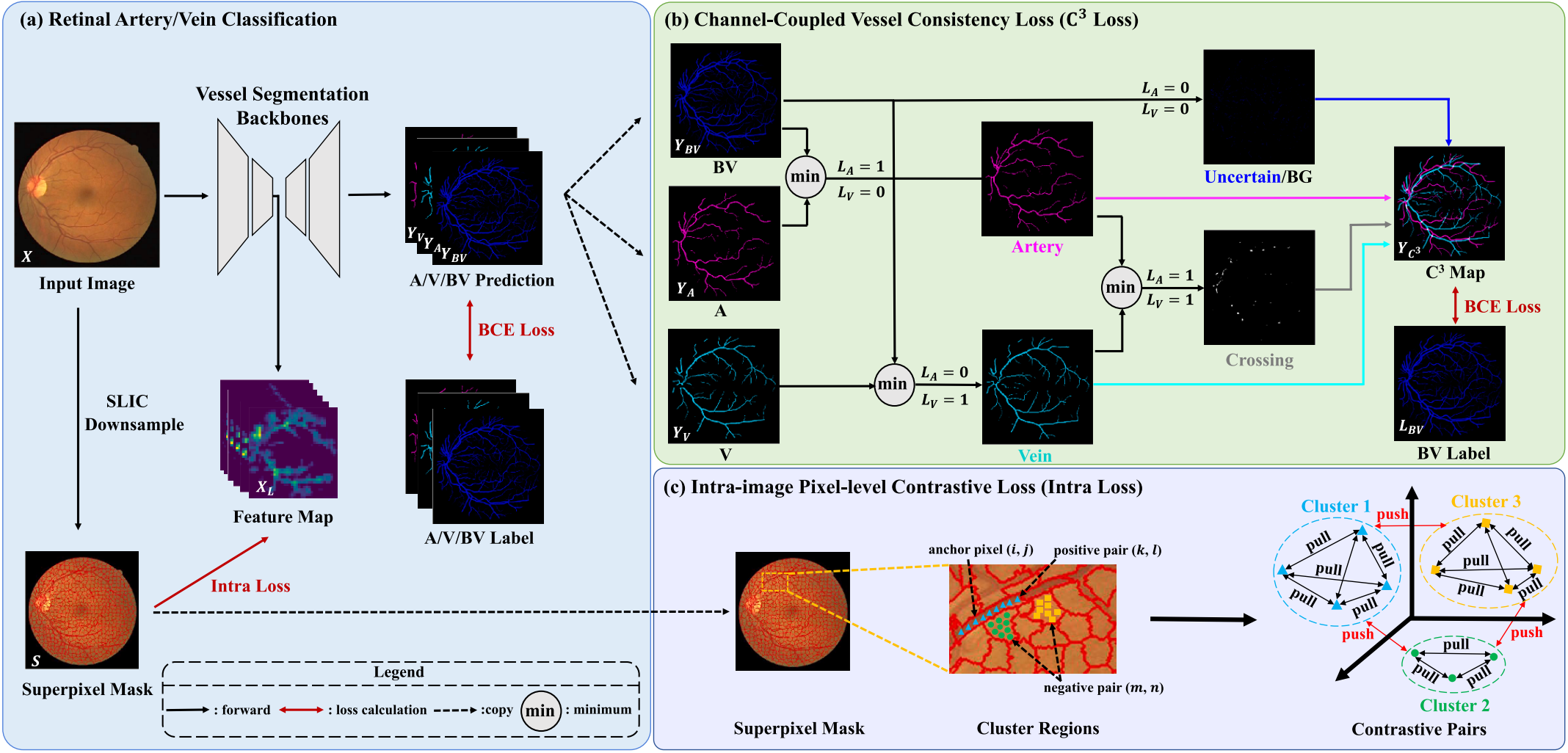 Improve retinal artery/vein classification via channel coupling